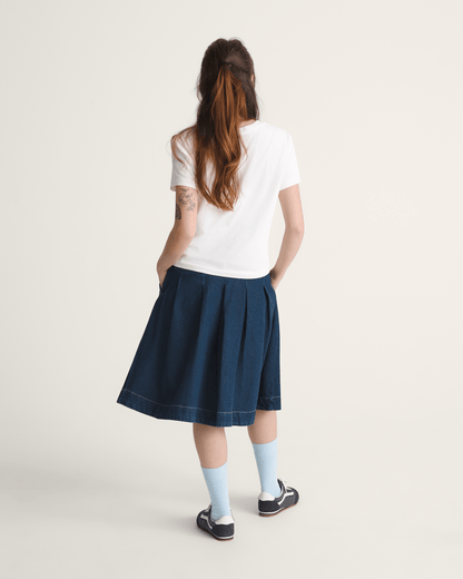 Authentic Chino Denim Skirt in Dark Rinse Blue | Vans outlet