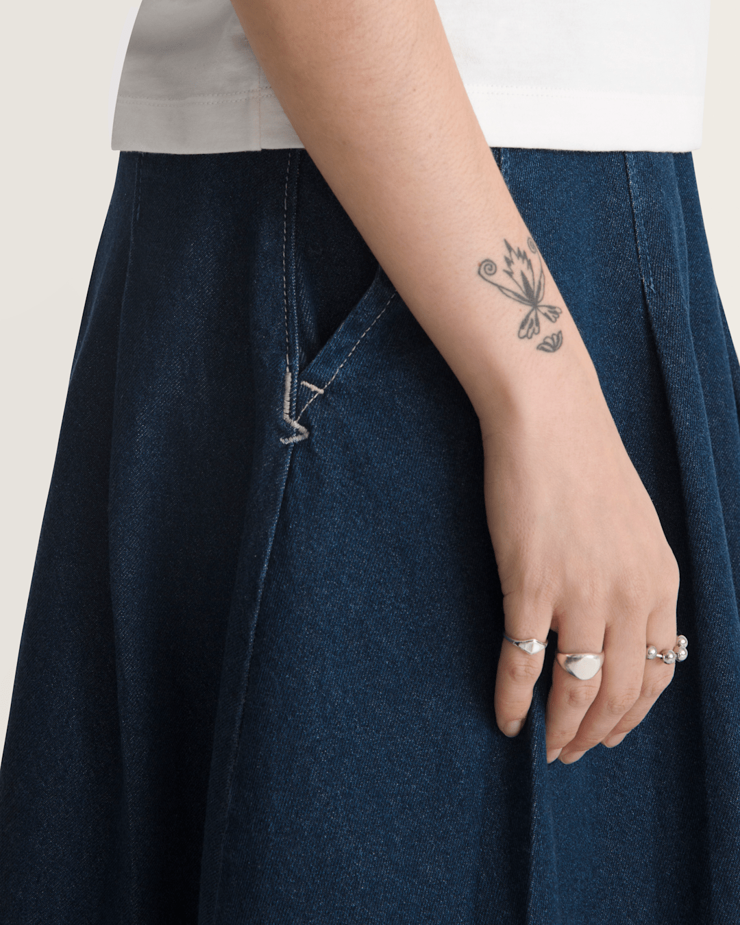 Authentic Chino Denim Skirt in Dark Rinse Blue | Vans outlet