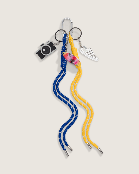 Waffle Shop Sunset Snapshot Bag Charm Set in Blue / Yellow | Vans discount