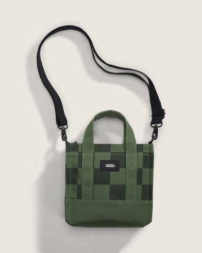 Lil Pergs Tote Bag in Checkerboard Pine Forest Green | Vans outlet
