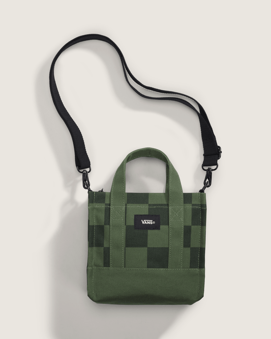 Lil Pergs Tote Bag in Checkerboard Pine Forest Green | Vans outlet