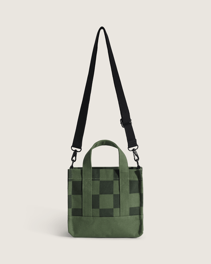 Lil Pergs Tote Bag in Checkerboard Pine Forest Green | Vans outlet