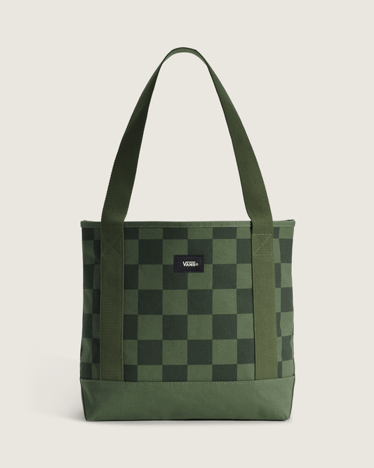 Pergs Midi Tote Bag in Checkerboard Pine Forest Green | Vans near me