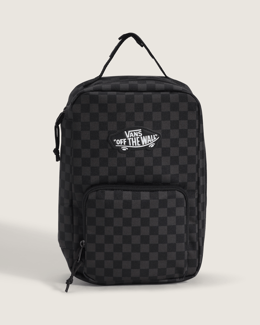 Kids Checkerboard Old Skool Lunch Bag in Charcoal Black | Vans discount