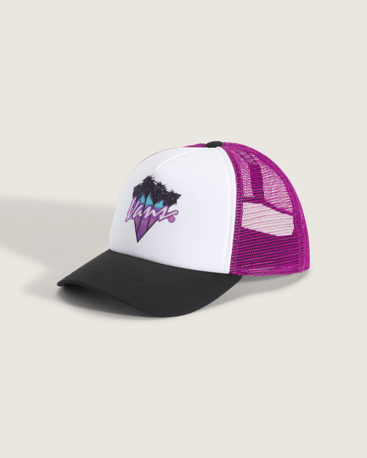 Checkerboard Twisted Vans Trucker Hat in White | Vans near me
