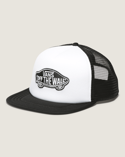 Classic Patch Curved Bill Trucker Hat in Black / White | Vans sale