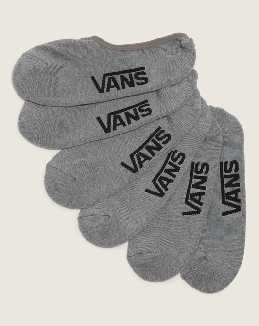 Classic No Show Socks 3-Pack in Heather Grey | Vans sale