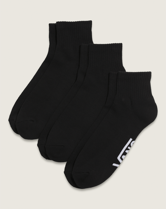 Classic Quarter Crew Socks 3-Pack in Black | Vans on sale