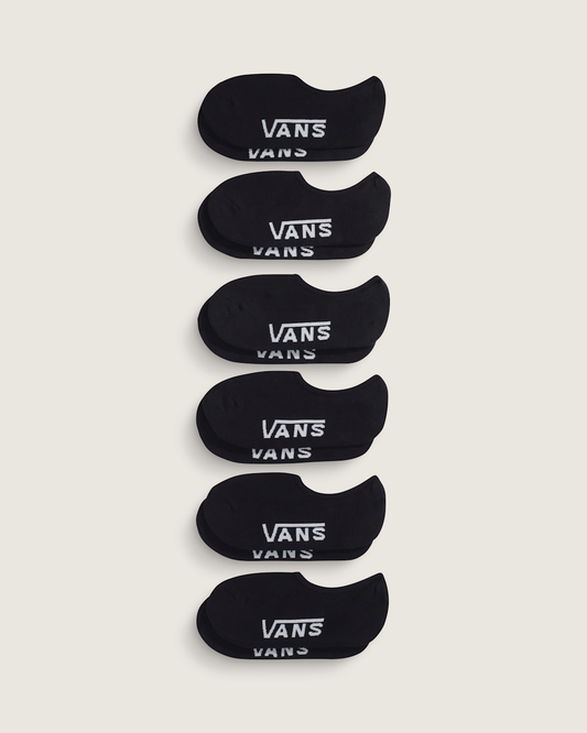 Classic No Show Socks 6-Pack in Black | Vans outlet