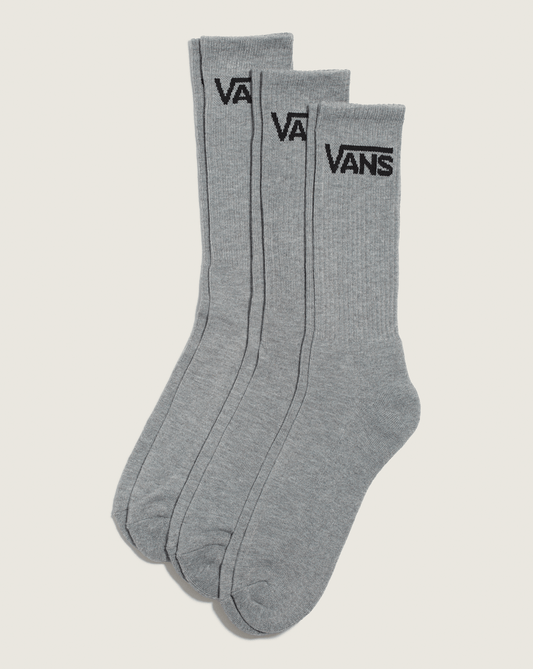 Classic Crew Socks 3-Pack in Heather Grey | Vans discount