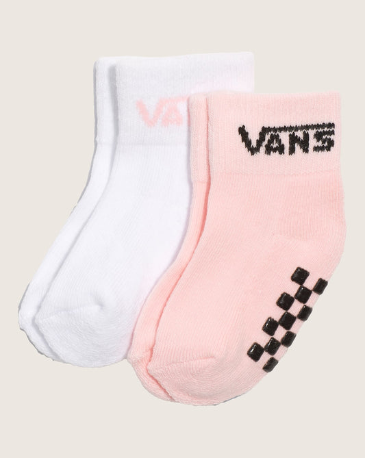 Infant Classic Crew Socks 2-Pack in Powder Pink | Vans outlet