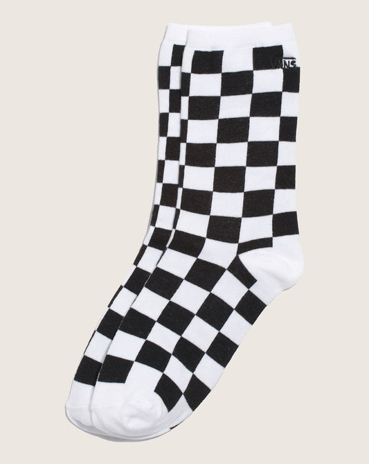 Ticker Crew Socks in Checkerboard Black / White | Vans sale