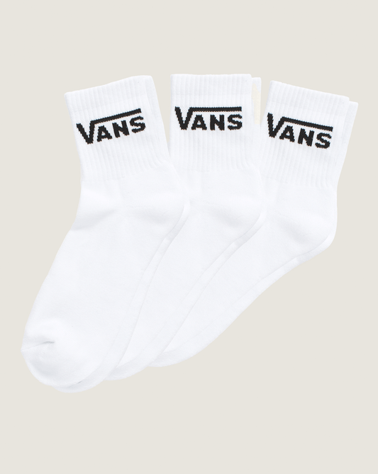 Kids Classic Half Crew Socks 3-Pack in White | Vans online