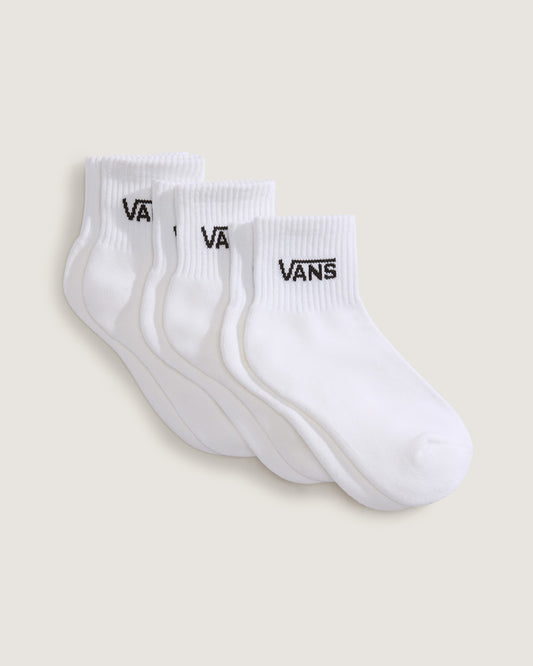 Kids Classic Half Crew Socks 3-Pack in White | Vans online