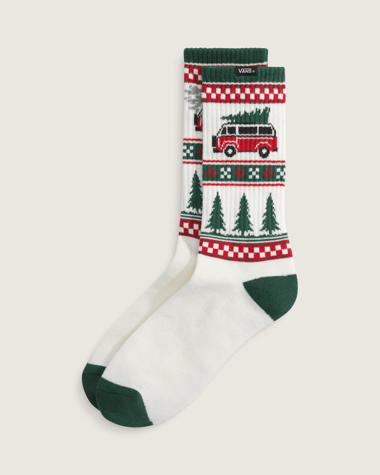 Winter Family Trip Crew Socks in Marshmallow White | Vans on sale