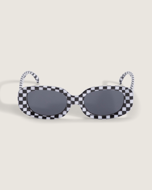 Checkerboard Wheeling Sunglasses in Black / White | Vans sale