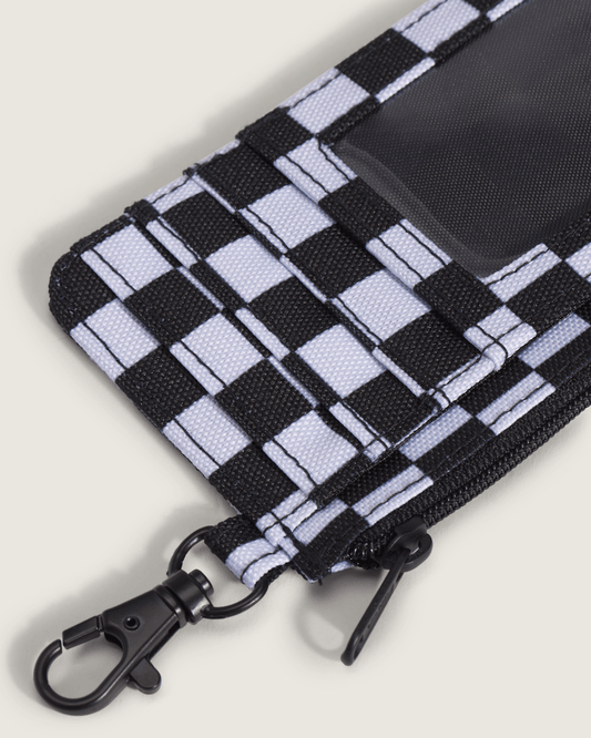 Off The Wall Zip Wallet in Black / White | Vans online