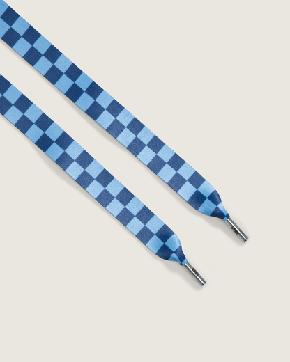 Waffle Shop Checker Shoelace in Blue | Vans outlet