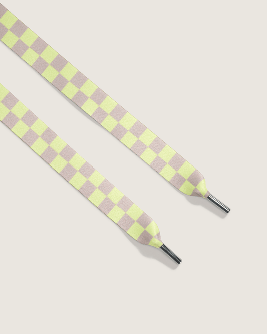 Waffle Shop Checker Shoelace in Yellow / Beige | Vans near me