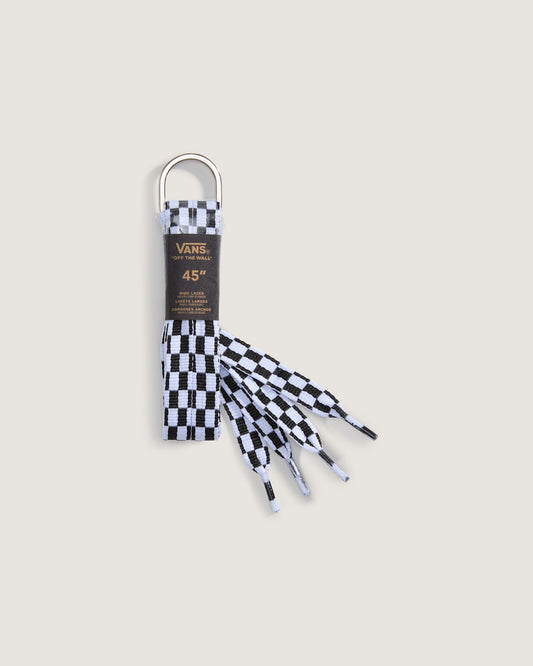 Checkerboard Vans Fat Shoe Laces in Black / White | Vans discount