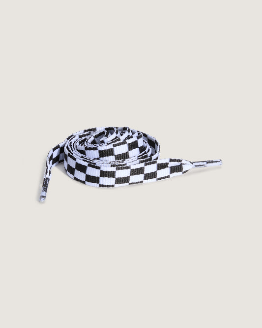Checkerboard Vans Fat Shoe Laces in Black / White | Vans discount