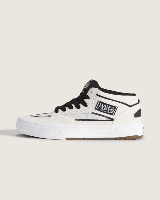 Skate Half Cab Wafflecup Shoe in White / Black | Vans sale