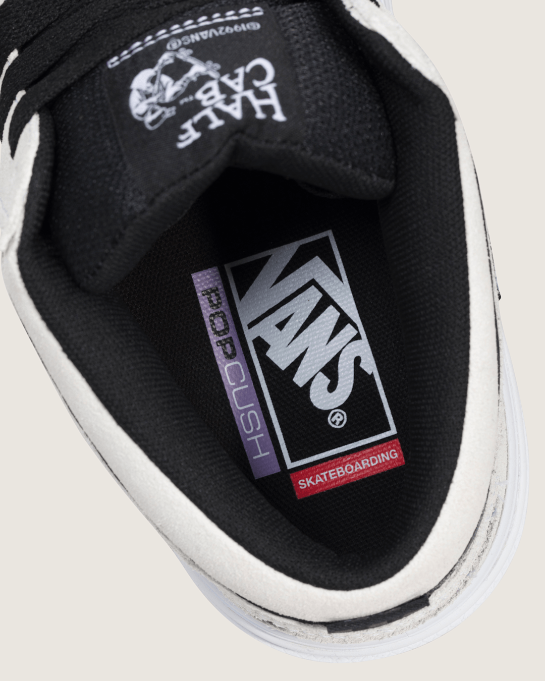 Skate Half Cab Wafflecup Shoe in White / Black | Vans sale