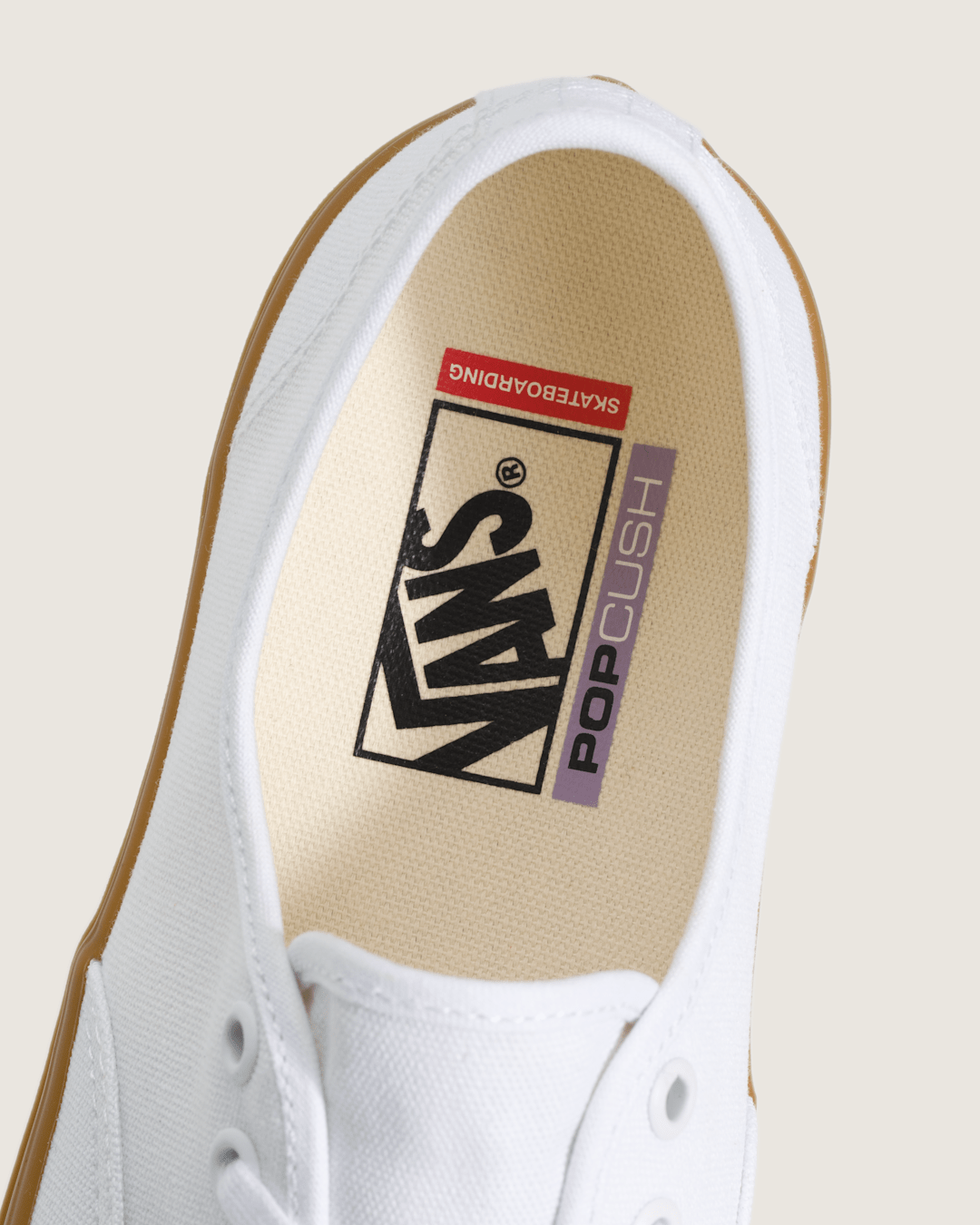 Skate Authentic Gum Shoe in White | Vans near me