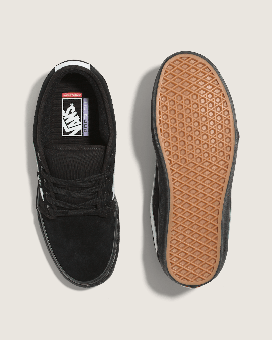 Skate Chukka Low Sidestripe Shoe in Black / White | Vans online