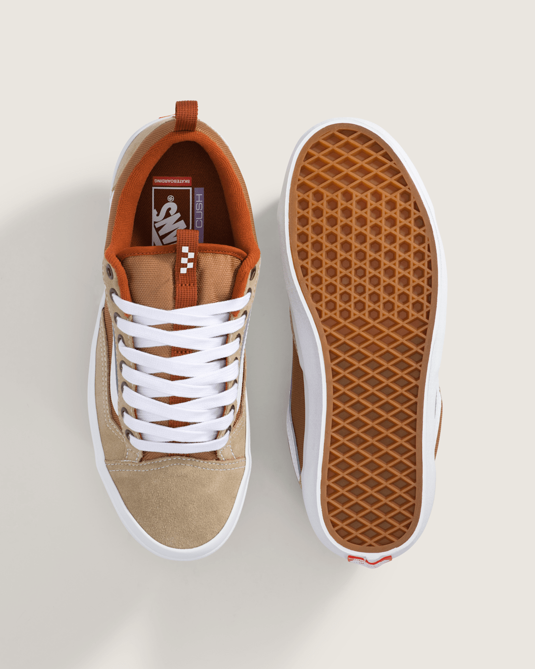 Skate Old Skool 36+ Shoe in Khaki Brown / Burnt Orange | Vans near me