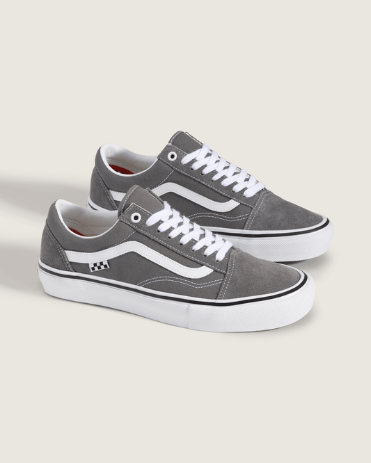 Skate Old Skool Shoe in Pewter Grey / White | Vans on sale