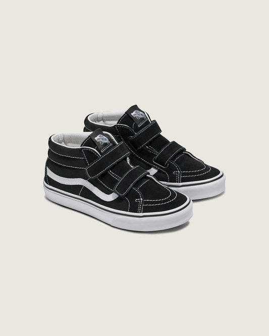 Big Kids Sk8-Mid V Shoe in Black / True White | Vans discount