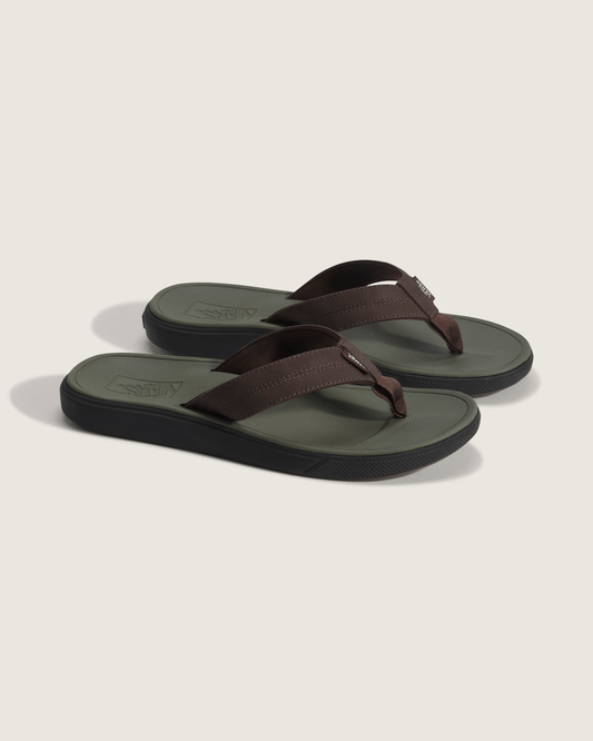 Seabrook Sandal in Demitasse Brown / Grape Leaf Green | Vans sale