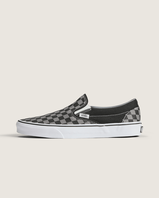 Classic Checkerboard Slip-On Black/Pewter Shoe | Vans online