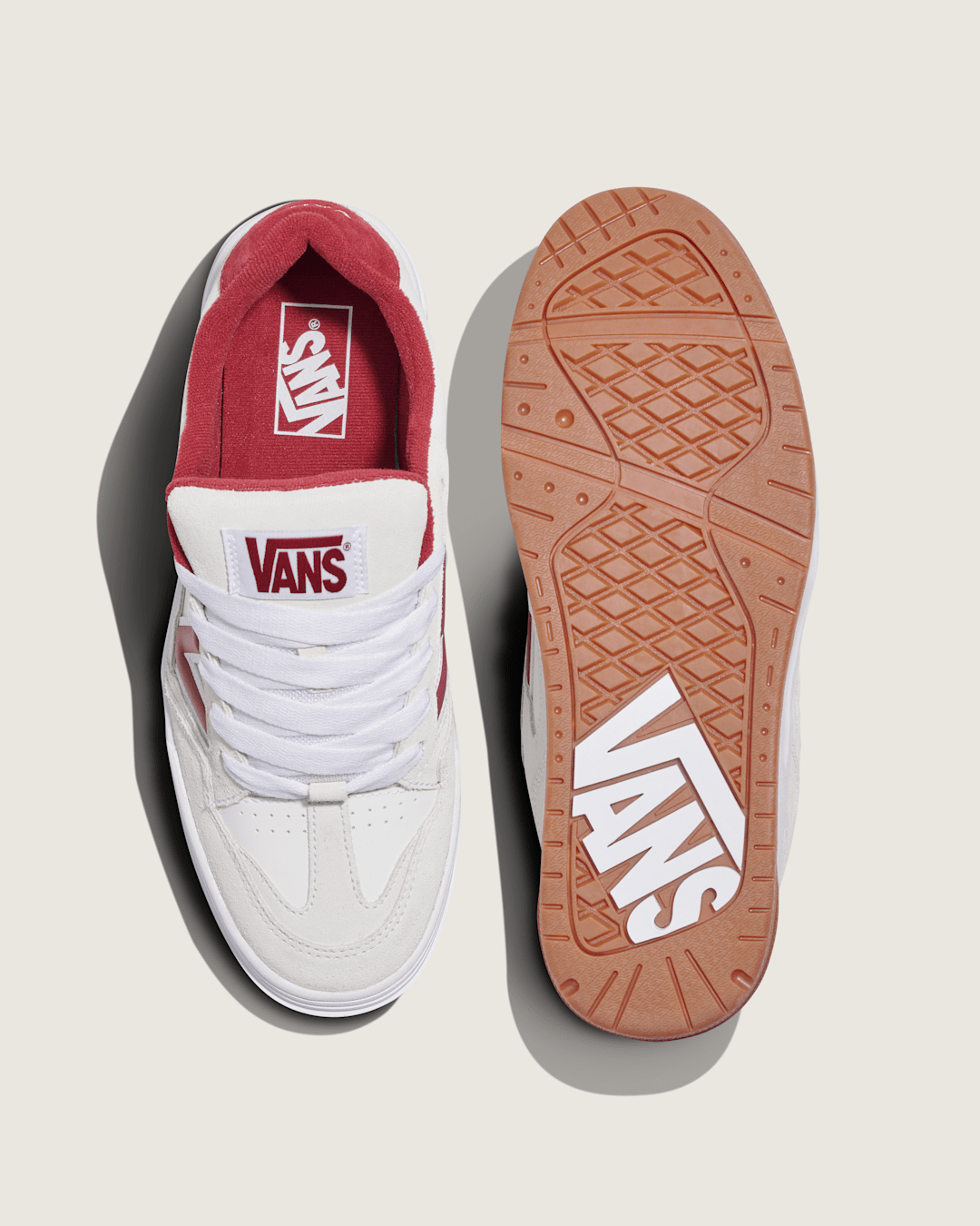Upland Shoe in White / Sun-Dried Tomato Red | Vans online
