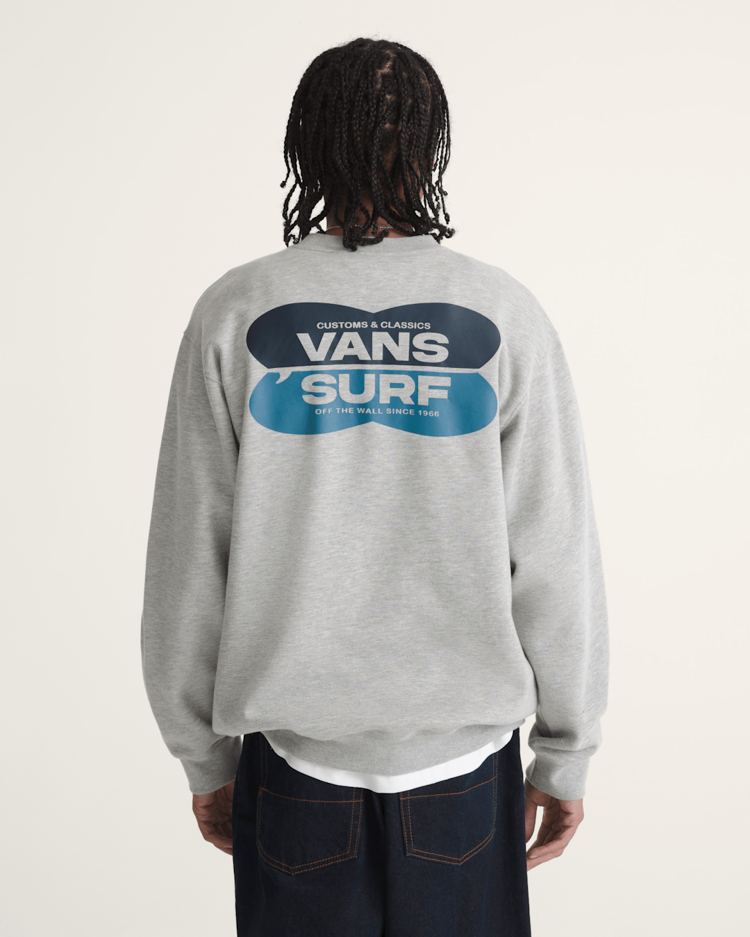 Palms Crew Sweatshirt in Cement Heather | Vans online