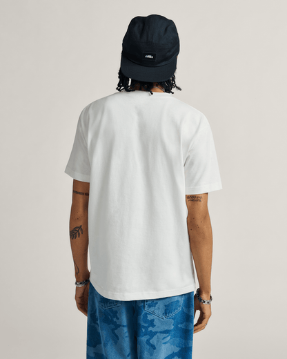 Classic Script T-Shirt in Marshmallow White / Black | Vans on sale