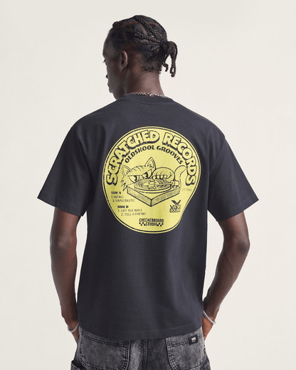 Scratched Records T-Shirt in Black | Vans discount