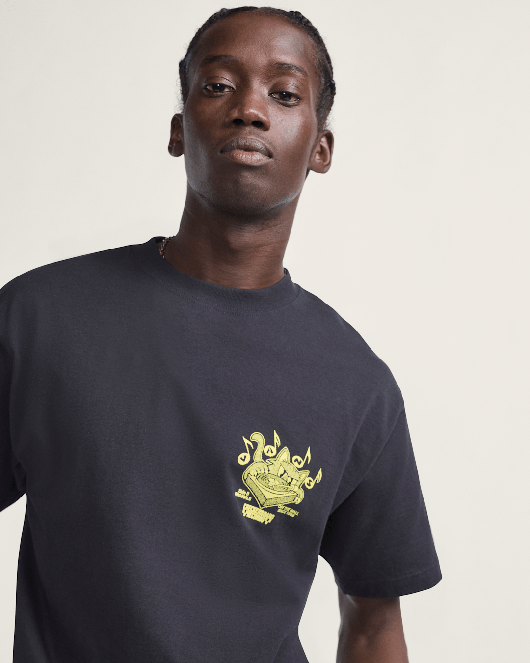 Scratched Records T-Shirt in Black | Vans discount