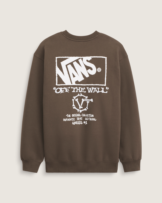 Circle Bones Formula Crew Sweatshirt in Coal Brown | Vans online