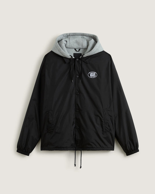 Riley Hooded Coach's Jacket in Black | Vans sale