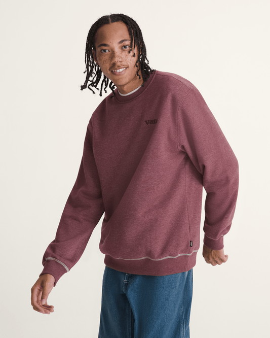 Vans 66 Crew Sweatshirt in Port Royale Red | Vans outlet