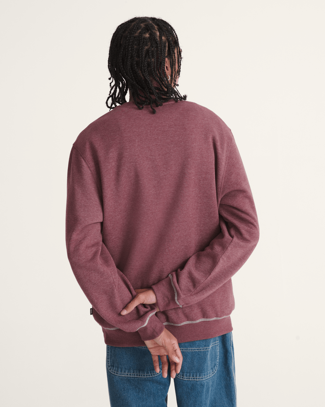 Vans 66 Crew Sweatshirt in Port Royale Red | Vans outlet
