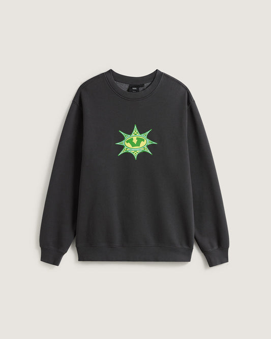 Star Checker Crew Sweatshirt in Black | Vans sale
