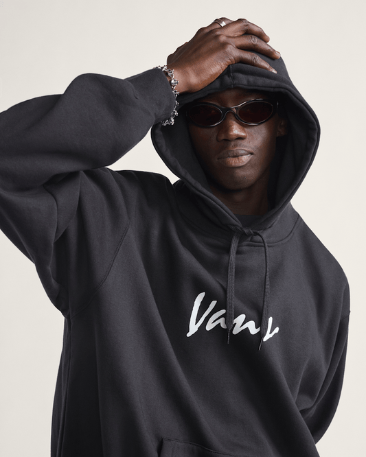 Scripted Vans Pullover Hoodie in Black | Vans near me