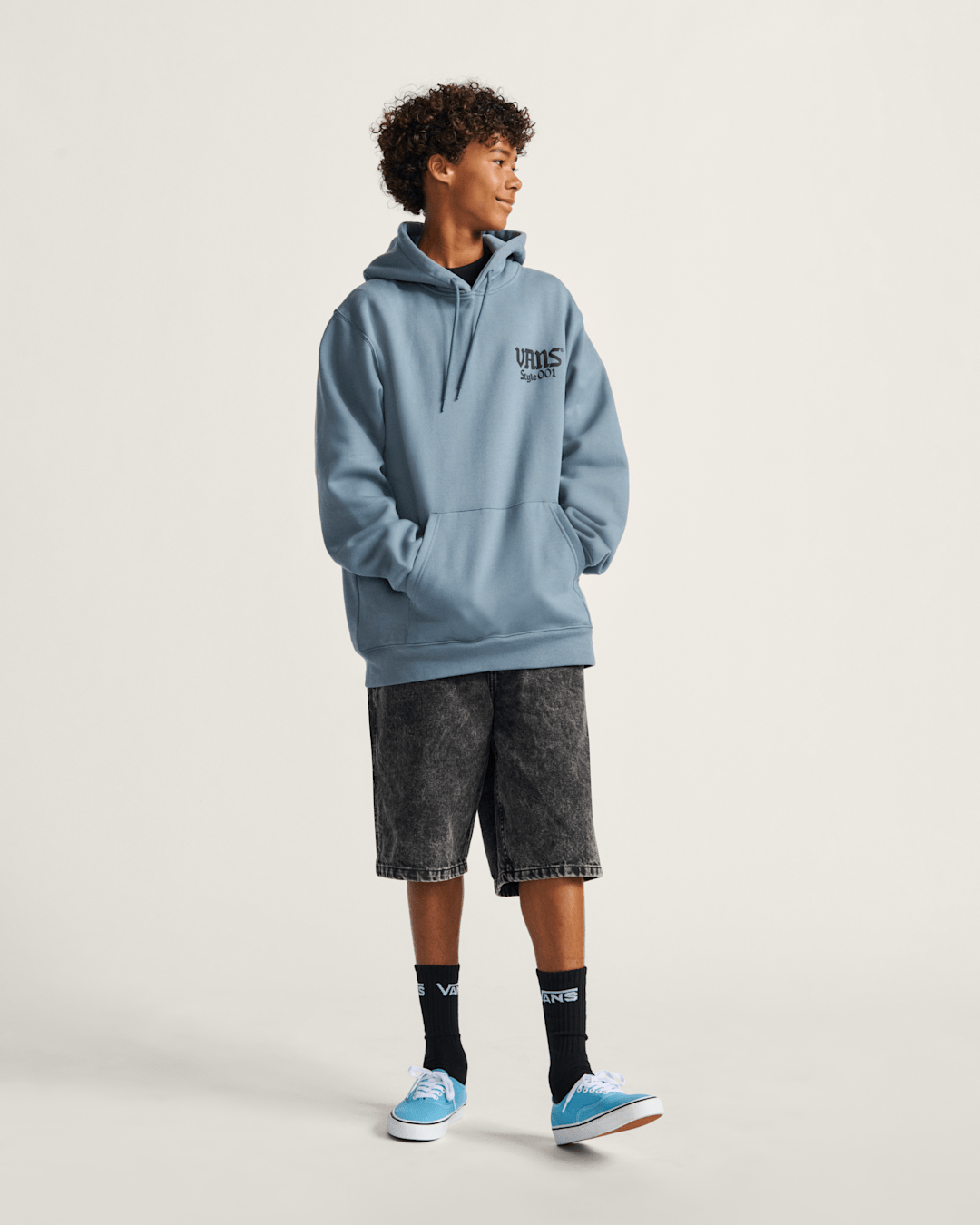 Style 001 Pullover Hoodie in Stormy Weather Blue | Vans discount