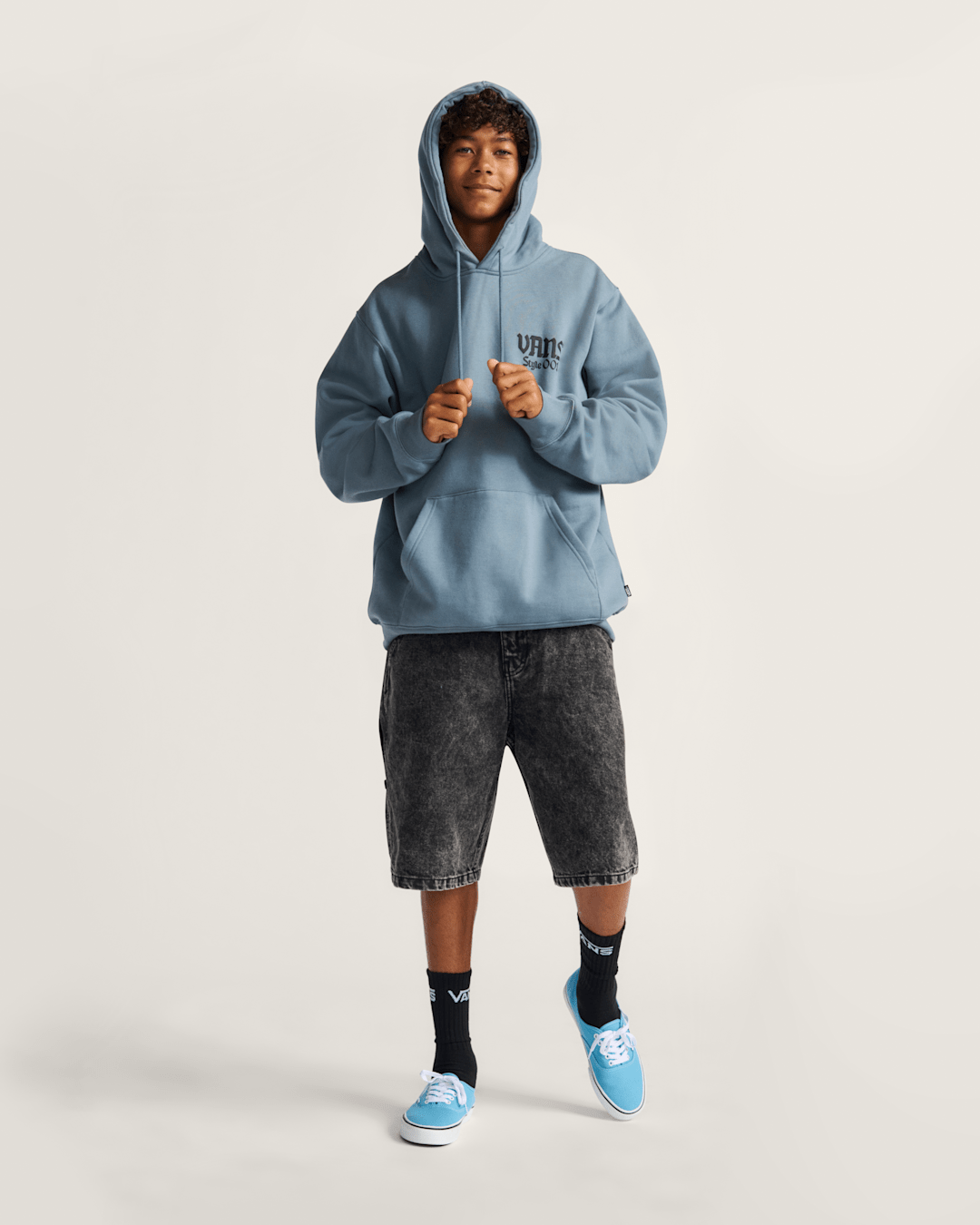 Style 001 Pullover Hoodie in Stormy Weather Blue | Vans discount