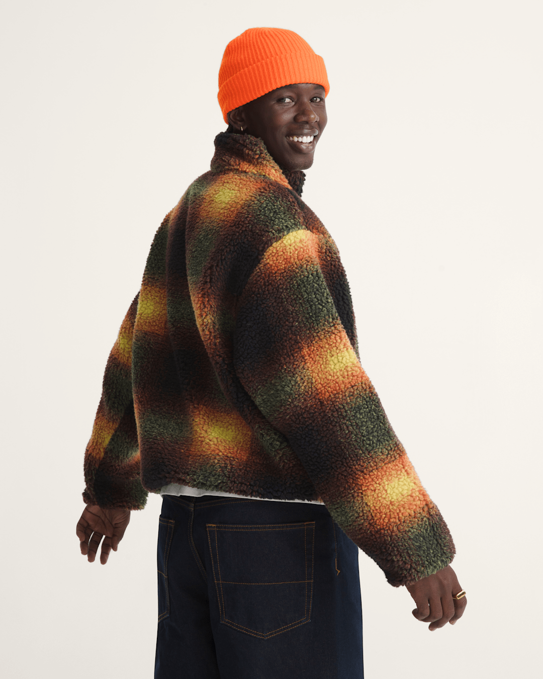 Heights High Pile Jacket in Green / Mustard Yellow | Vans near me