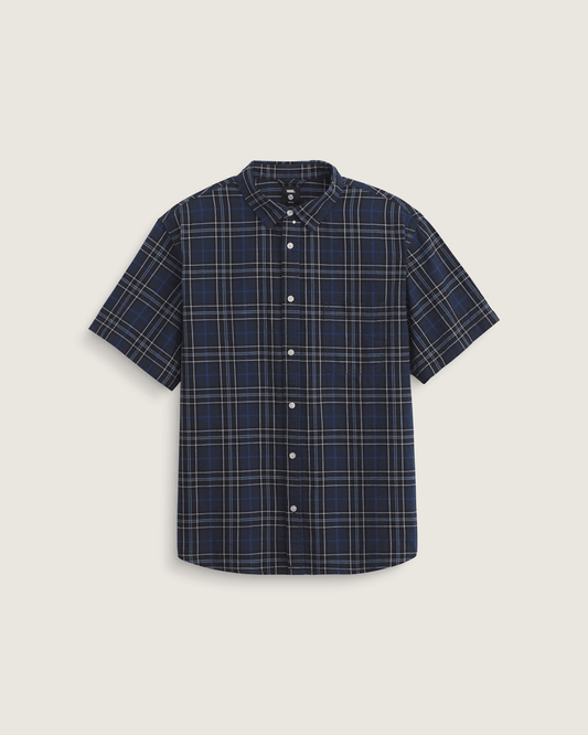 Lawson Plaid Button Up Shirt in Parisian Night Blue / Black | Vans discount