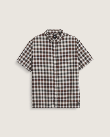 Monte Plaid Button Up Shirt in Egret White | Vans online